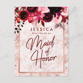 Ro Guld Marble kommer att vara min Maid of honor Inbjudningar