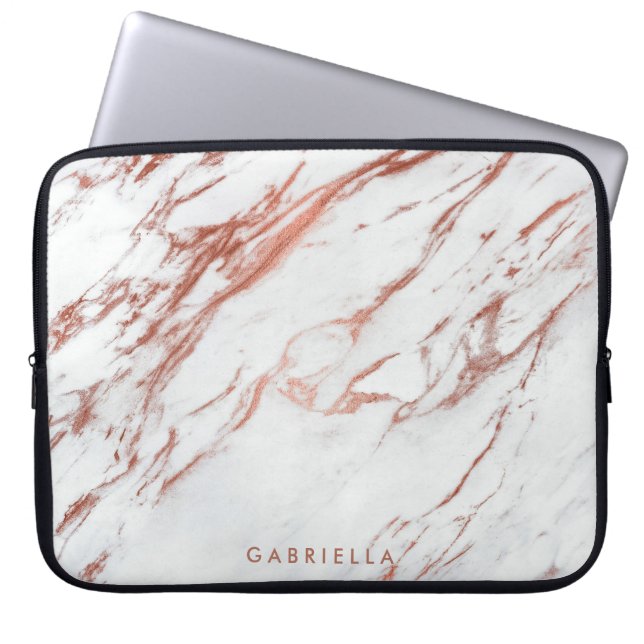 Ro Guld Marble Laptop Fodral (Framsidan)