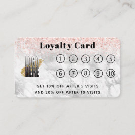 Ro Guld Marble Logotyp 10 Besök Loyalty C Lojalitetskort