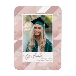 Ro Guld Marble Modern Studenten Girl Photo Magnet