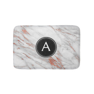 Ro Guld Marble Monogram Bath Mat Badrumsmatta