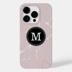 Ro Guld Marble Monogram iphone case