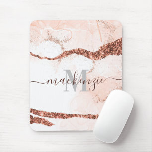 Ro Guld Marble och Glitter Musmatta