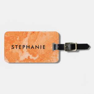 Ro-Guld Marble Skriv ut fet Monogram Bagagebricka