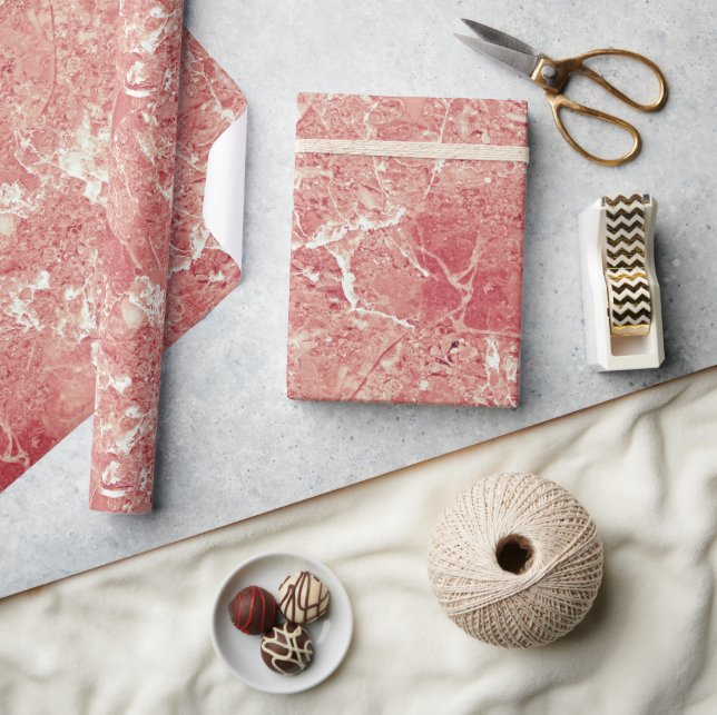 Ro Guld Marble Struktur Presentpapper (Hantverk)