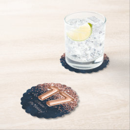 Ro Guld, marinblått 17:e Födelsedagsfesten Underlägg Papper