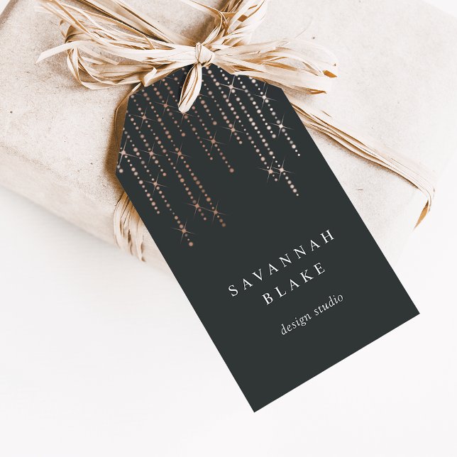 Ro Guld Marquee Business Namn Presentetikett (Skapare uppladdad)