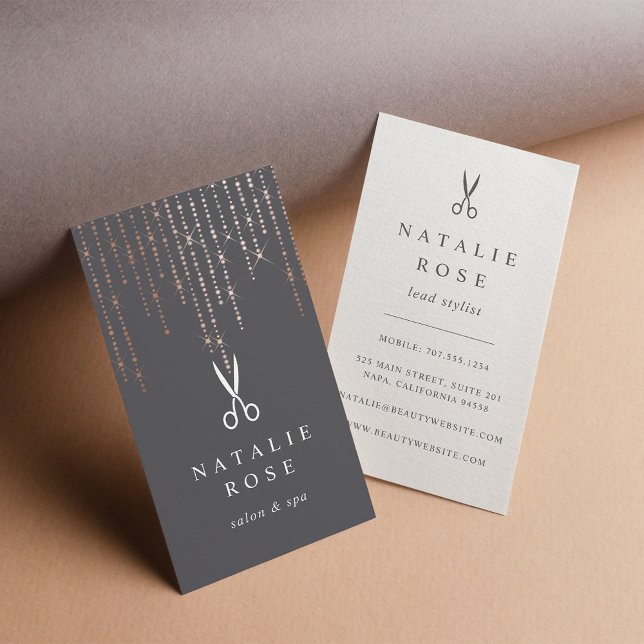 Ro Guld Marquee Hairstylist Visitkort (Skapare uppladdad)