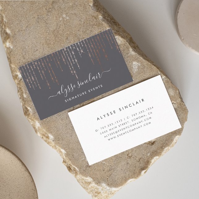 Ro Guld Marquee Namnteckning Visitkort (Skapare uppladdad)