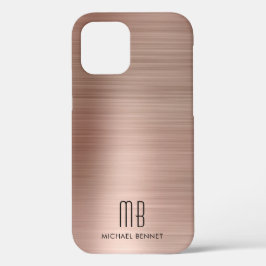 Ro Guld Metall Monogram Fodral-Mate iphone case