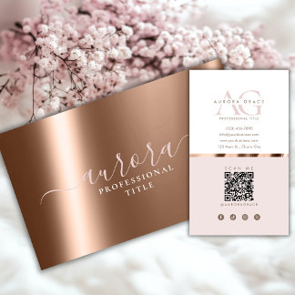 Ro Guld Metallic Grace Visitkort