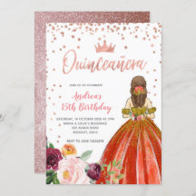 Ro Guld Mexikanska prinsessan Quinceañera Birthday