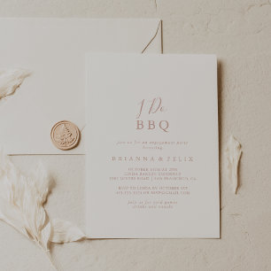 Ro Guld minimalistisk I Do BBQ-Förlovningsfest Inbjudningar