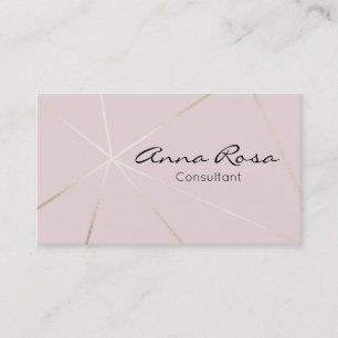 *~* Ro Guld Modern Foil Trendig Rosa Geometric Visitkort