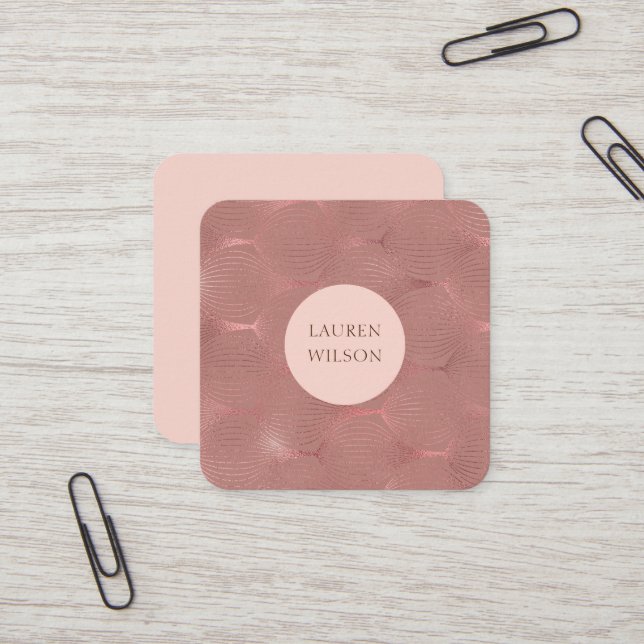 ro guld, modern konsthandling, affärskort fyrkantigt visitkort (Fram/Back In Situ)