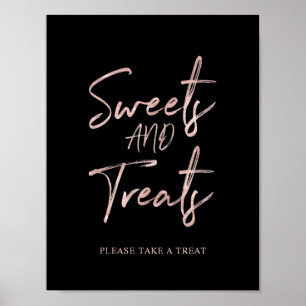 Ro Guld Modern penselsbrev Dessert Pub-tecken Poster