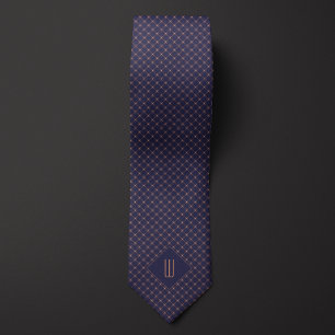 Ro Guld Monogram Diamond Mönster Neck Tie Slips