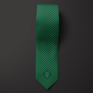 Ro Guld Monogram Diamond Mönster Neck Tie Slips