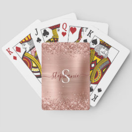 Ro Guld Monogram Faux-Glitter Girly Glam Casinokort
