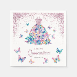 Ro Guld Moukling Butterflies Gown Quinceanera Pappersservett