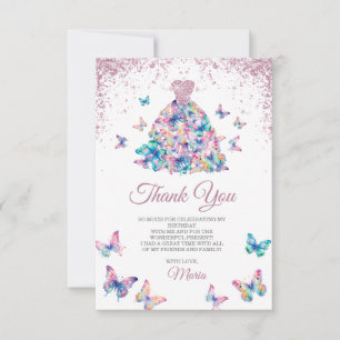 Ro Guld Moukling Butterflies Gown Quinceanera Tack Kort