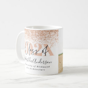 Ro guld multifoto studenten glitter kaffemugg