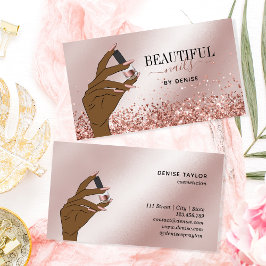 ro guld nagelsalonist, nagel tekniker b visitkort