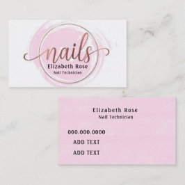 Ro Guld Nail Tekniker Visitkort