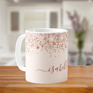 Ro guld namn glitter kaffemugg