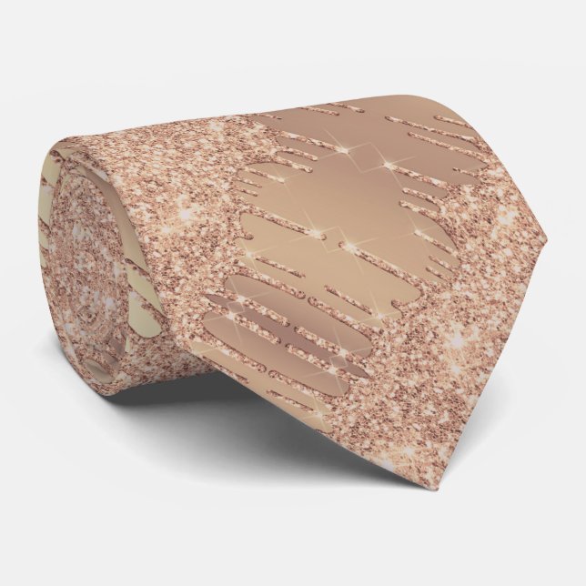 Ro Guld Neck Tie  Gnistra-drivrutiner för Glitter Slips (Rullad)