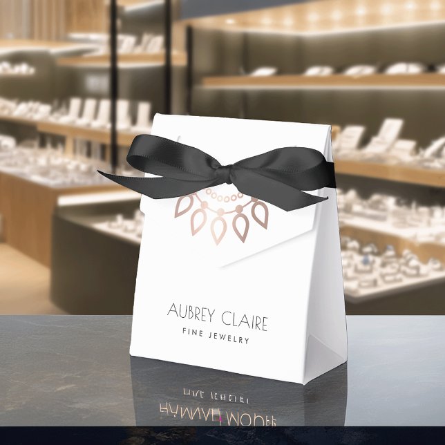 Ro Guld Necklace Logotyp | Box för judiskt designv Presentaskar (Skapare uppladdad)