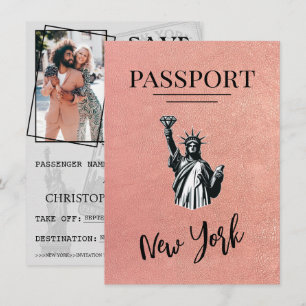 Ro Guld New York City Passport Spara datumet