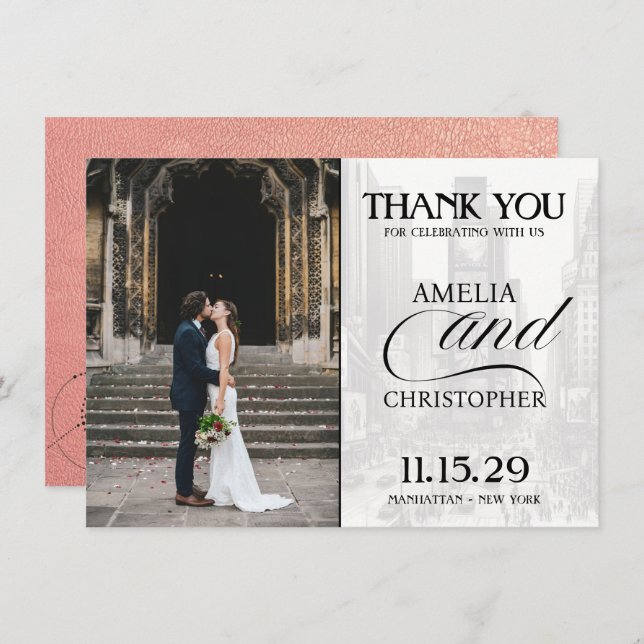 Ro Guld New York-pass Tack Kort (Fram/baksida)