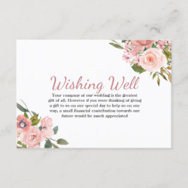 Ro Guld och blommor Bröllop Wishing Wishing WWWWW Tilläggskort