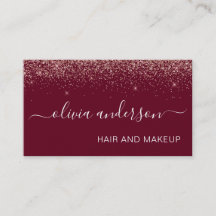 Ro Guld och Burgundy Glitter Hair Makeup Salon