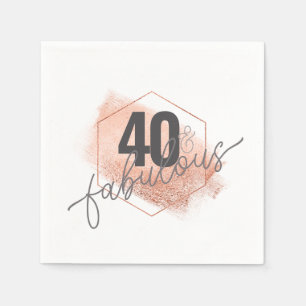 Ro Guld och Grått 40 & Fabulous Modern Chic Pappersservett