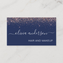 Ro Guld och havsabborre Glitter Hair Makeup Salon Visitkort