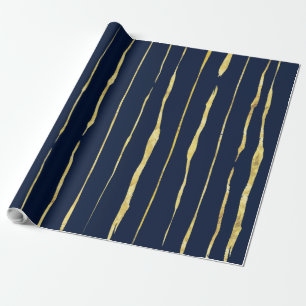 Ro-guld och Midnight-blue Abstrakt Rand Presentpapper