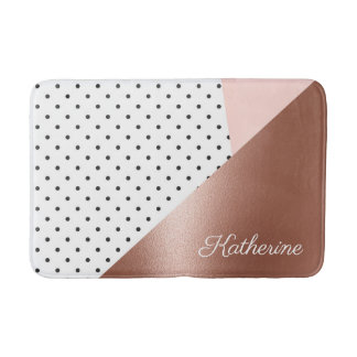 Ro Guld och punkter Badrumsmatta