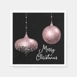 Ro Guld och  Rosa Juldag Baubles Pappersservett