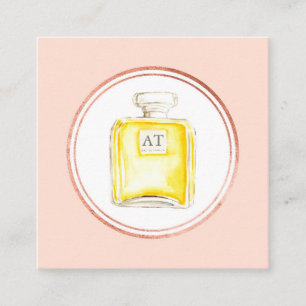 Ro Guld och Rosa Makeup Artist Social Media Icon Fyrkantigt Visitkort