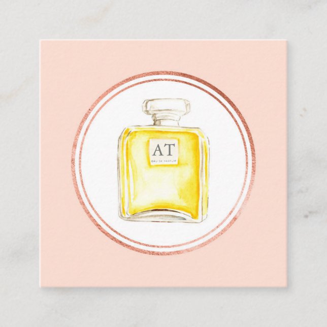 Ro Guld och Rosa Makeup Artist Social Media Icon Fyrkantigt Visitkort (Framsida)