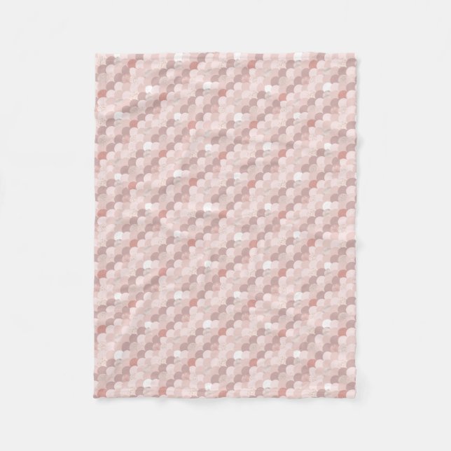 Ro Guld och Rosa Mönster Fleecefilt (Framsidan)