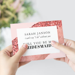 Ro Guld, och sequin Bridesmaid Inbjudningar
