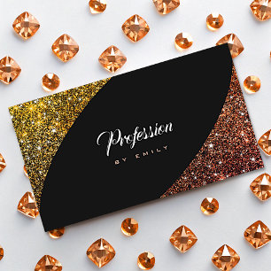 Ro Guld Ombre Glitter Gnistra Glam Professionell Visitkort
