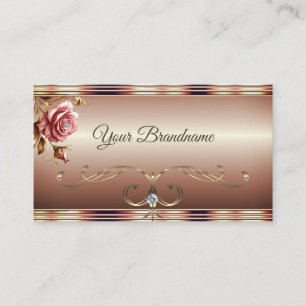 Ro Guld Ombre Gradient Rosa Vintage Glamor Visitkort