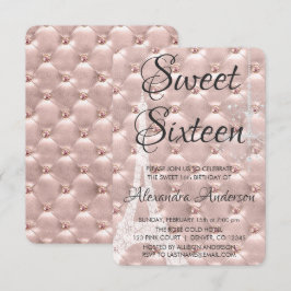 Ro Guld Paris Sweet sixteen Födelsedagsfest Inbjudningar