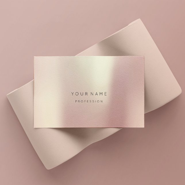Ro Guld Parly Abstrakt Minimal Silke Metallic Visitkort (Rose Gold Pearly Abstract Minimal Silk Metallic Business Card)