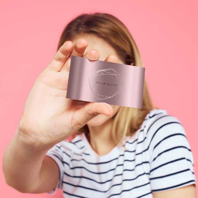 Ro Guld Parly Poligonal Ram Eggplant Mauve Visitkort (Skapare uppladdad)