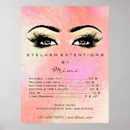 Ro Guld Peach Makeup-Öga, utjämnar priser Pastel Poster